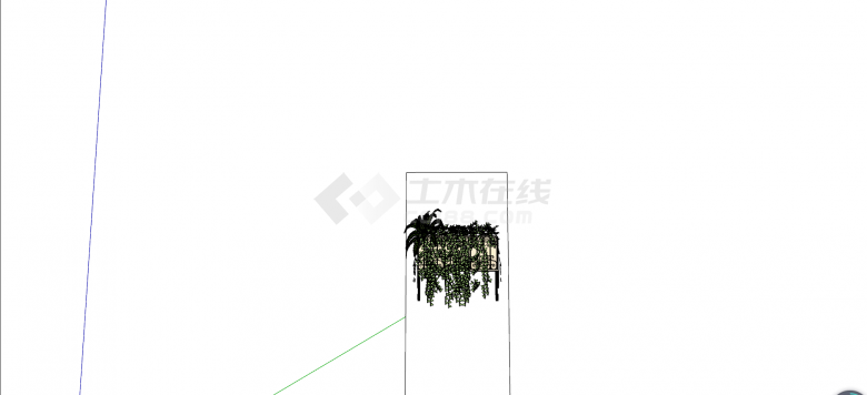 绿色吊栏植物SU模型设计-图一