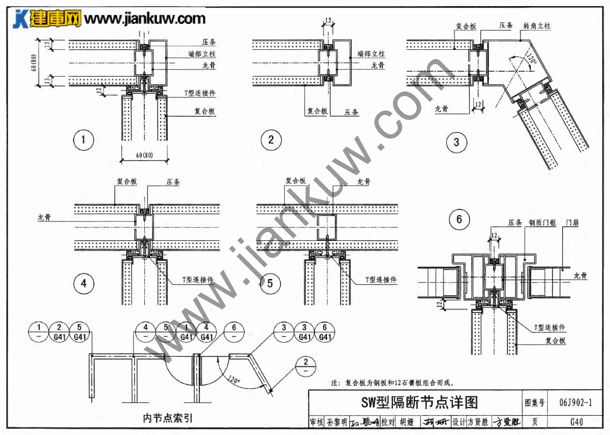 06J902-1医疗建筑_门窗隔断防X射线构造_部分3-4-图一