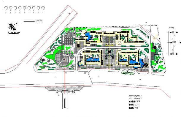 某地小型东坡休闲广场概念规划平面图-图一