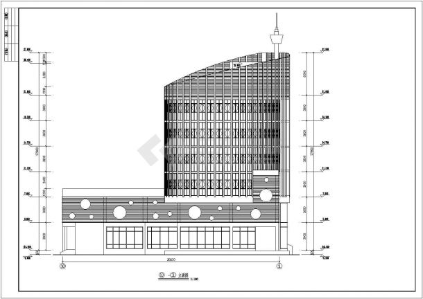 某地区大型餐厅建筑图纸（含设计说明）-图一