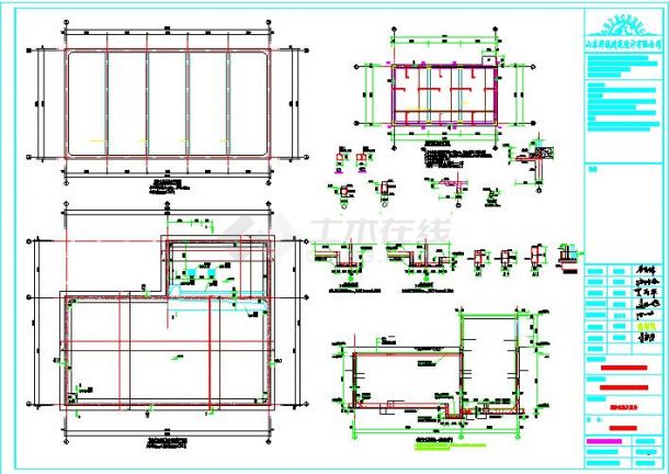 一区域砌体结构泵房设计CAD基础参考图-图一