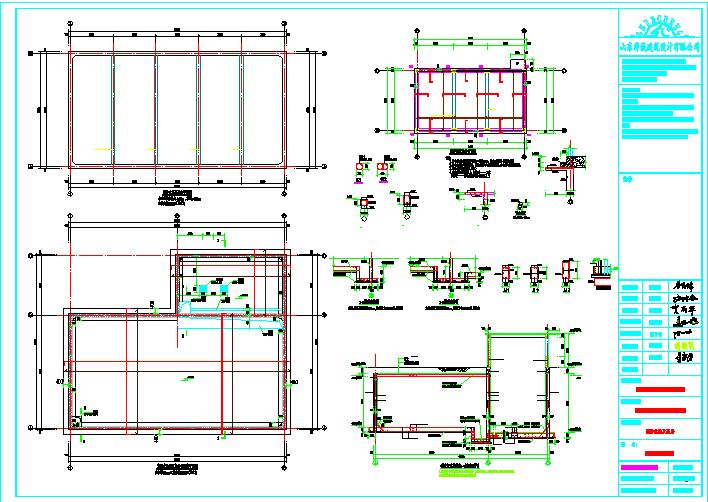 一区域砌体结构泵房设计CAD基础参考图