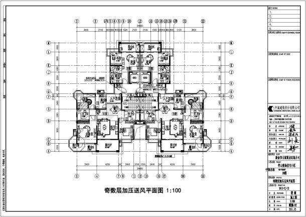 某地现代某高层住宅楼暖通设计施工图-图一