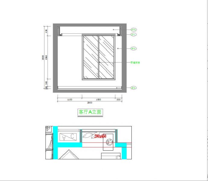 某地美和样板房装修设计施工图（全套）_图1