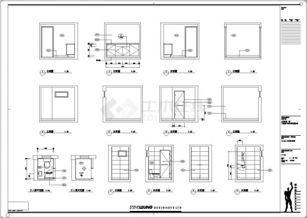 水岸星城T3型别墅装修设计图纸（共8张）-图二