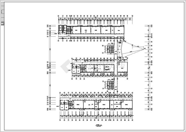 某地区中学教学楼建筑设计图（全集）-图一