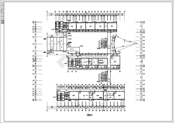 某地区中学教学楼建筑设计图（全集）-图二