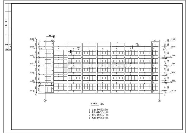 某地区多层厂房建筑施工图（共12张）-图二