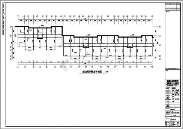 地上6+1层异形柱框架剪力墙结构安置房结构施工图-图二