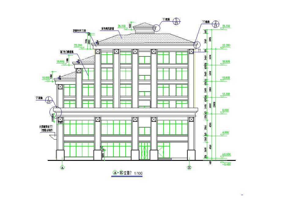 大型多层旅馆建筑设计方案图纸（含设计说明）