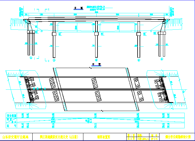 某地区中小型立交桥跨线桥设计图纸_图1