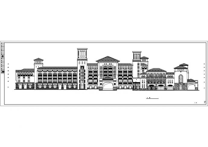 6层框剪结构五星级酒店建筑施工图（含效果图）_图1