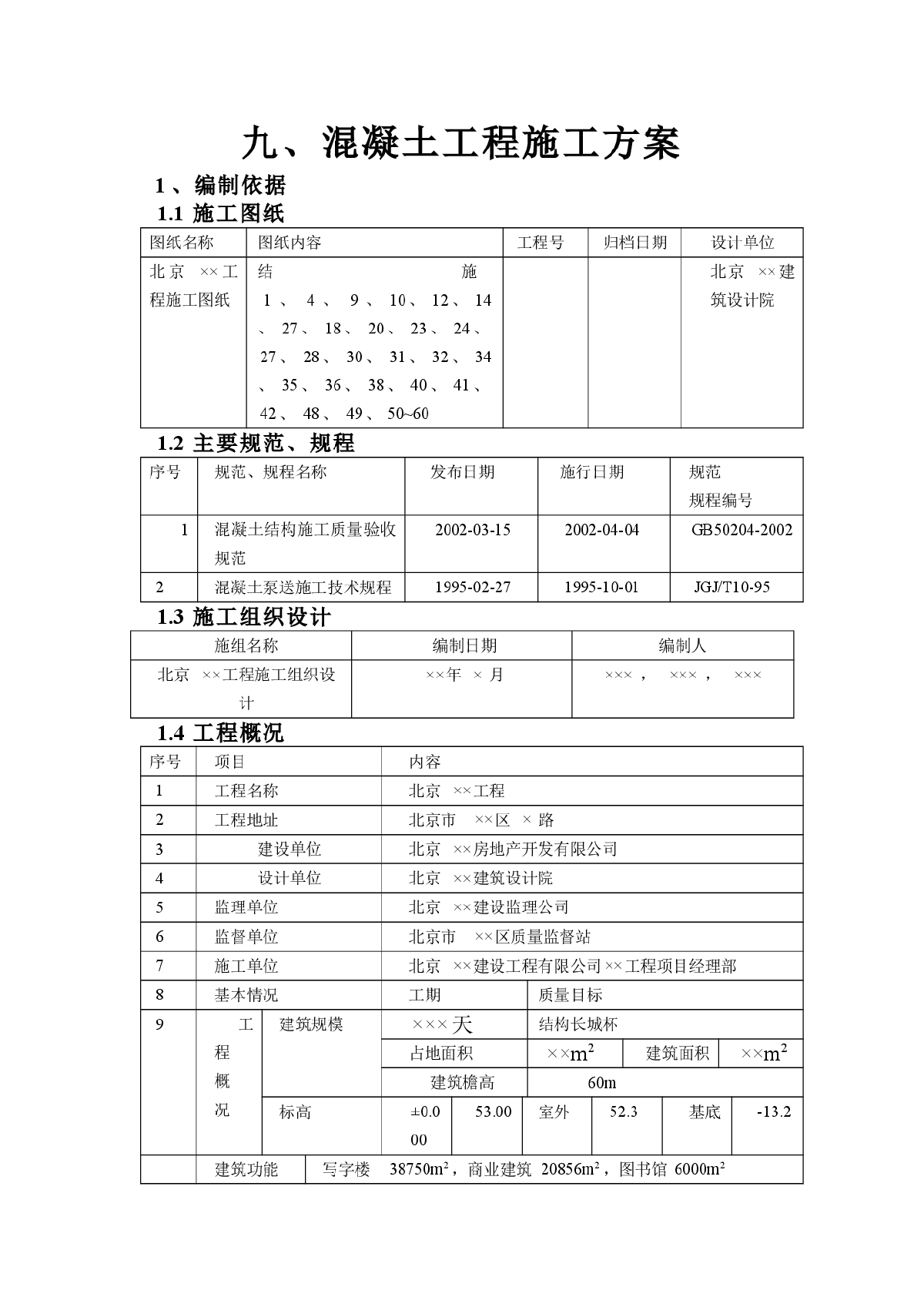 混凝土工程施工方案-图一