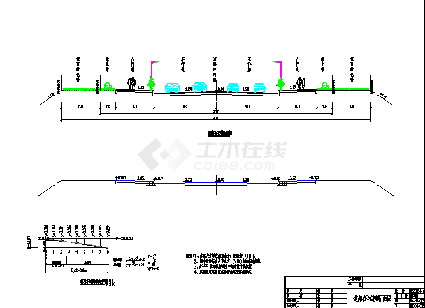 某市市政道路全套规划施工图纸（含设计说明）-图二