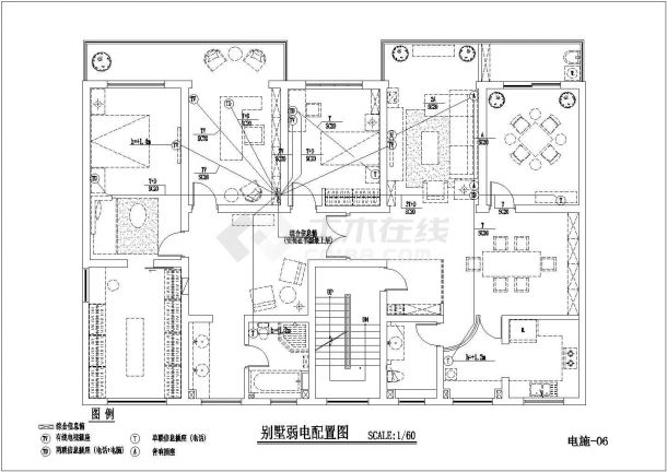 高档公馆别墅电气施工方案图纸(7张)-图二