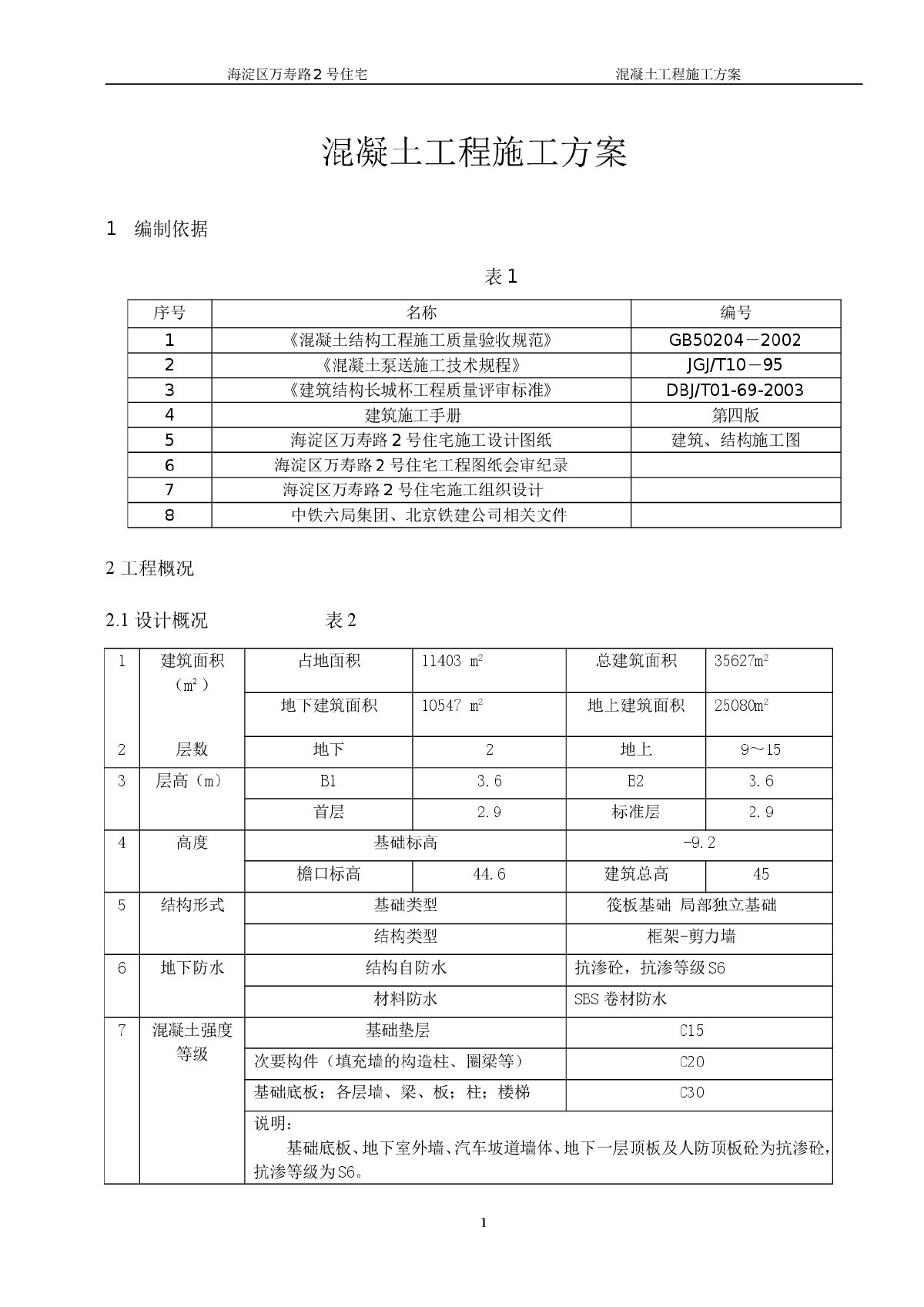 最新混凝土工程施工方案-图一