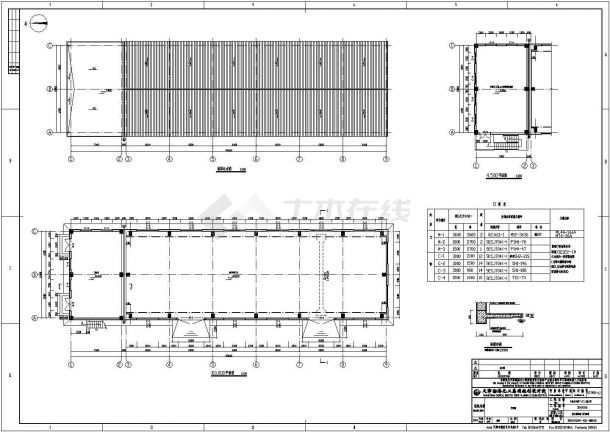大型化工厂氢气回收站建筑结构设计图-图二