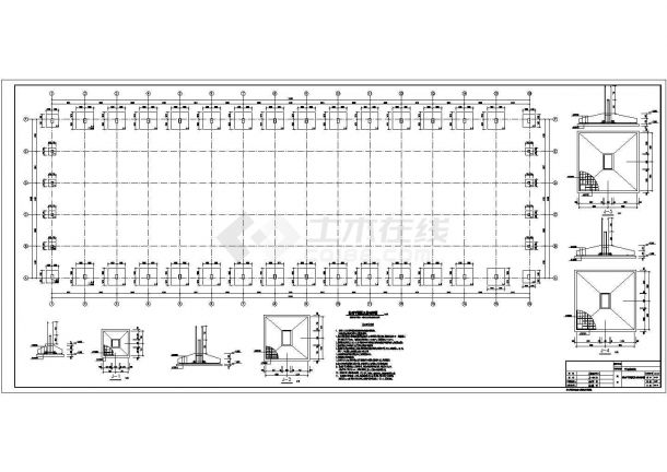 30M单跨砖墙轻钢顶厂房结构施工图（含软件计算书）-图一