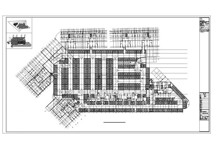 442个车位地下一层框剪结构地下室建筑结构施工图_图1