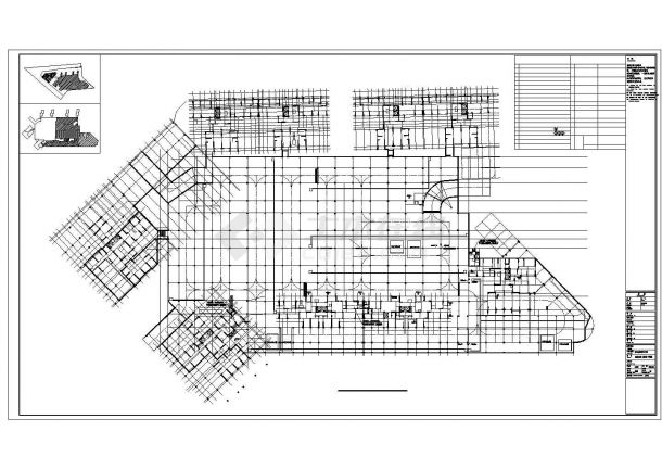 442个车位地下一层框剪结构地下室建筑结构施工图-图二