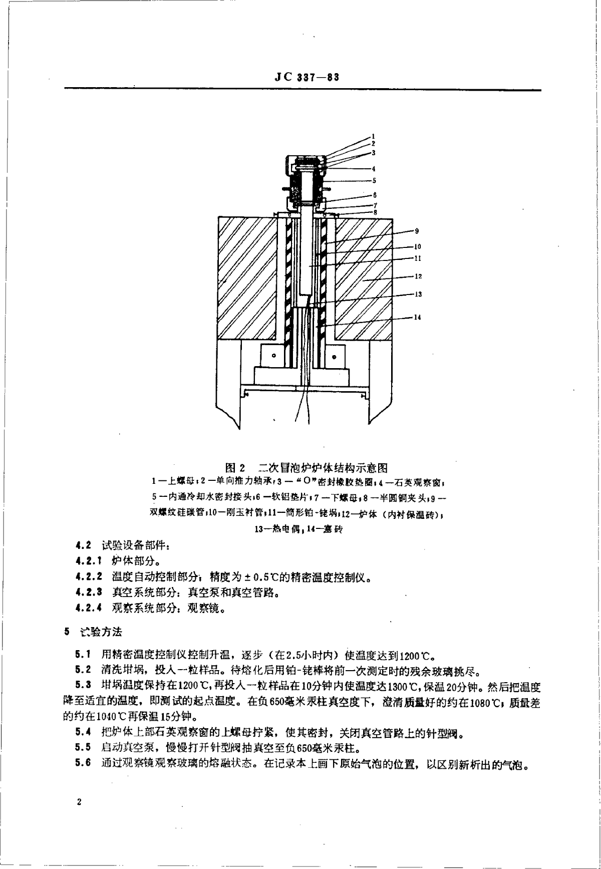 JCT 337-1983 玻璃球二次冒泡温度试验方法-图二