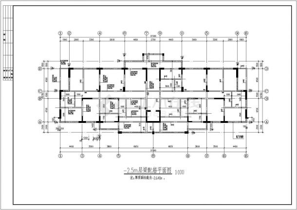 某高层住宅楼全套结构施工图纸cad图纸下载-图二