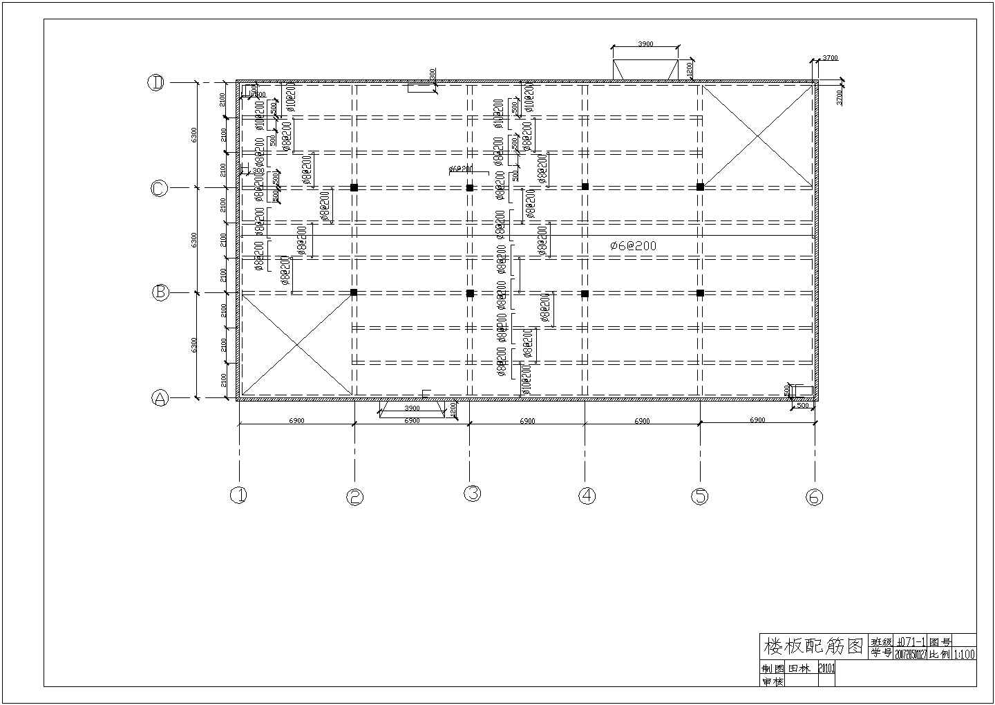 某地区两层厂房建筑结构设计图（共8张）