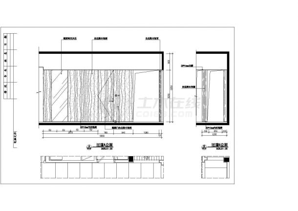 现代中式三室两厅样板房室内装修设计图纸（cad图纸下载含效果图）-图二