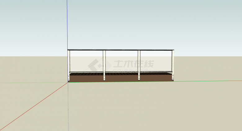 日式扶手和阳台栏杆su模型-图一