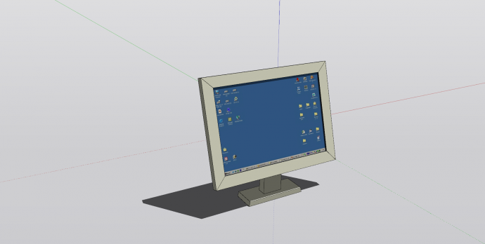 数码产品电脑显示器su模型_图1