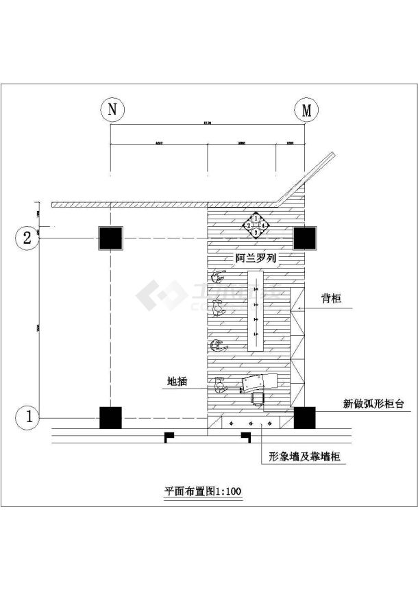 知名品牌服装店装修设计图纸-图一