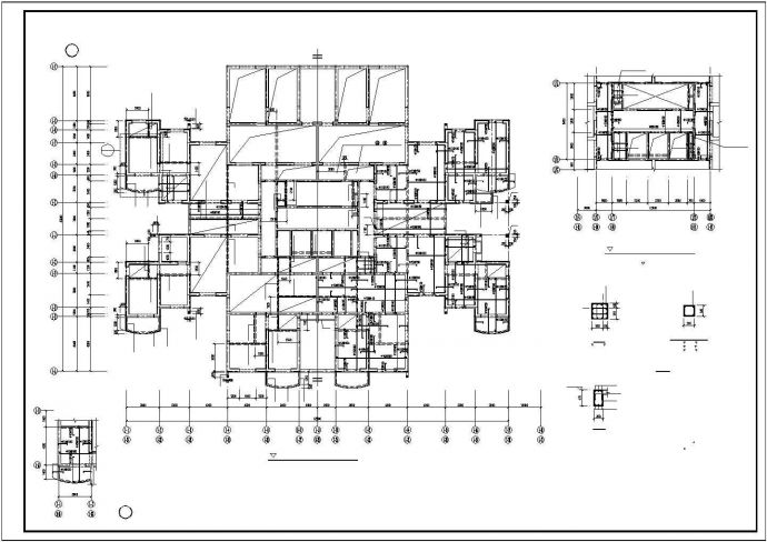 某地医院住院部建筑结构设计施工图纸_图1