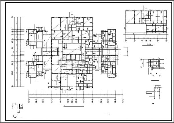 某地医院住院部建筑结构设计施工图纸-图二