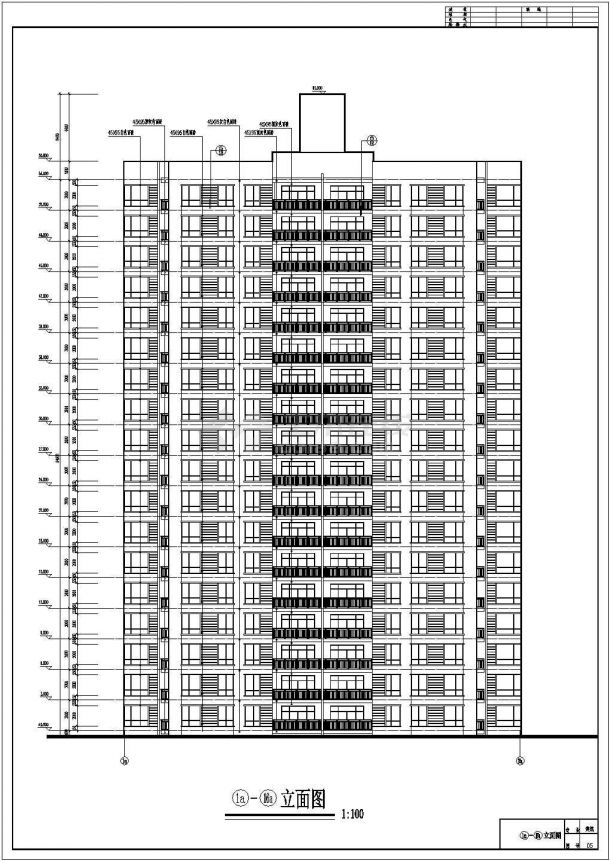 某地区大型住宅楼建筑结构图（共16张）-图二