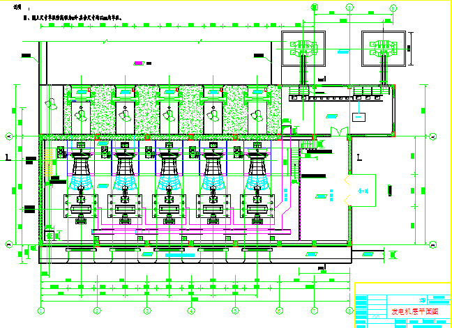 某地大型水电站厂房施工设计图（共3张）_图1