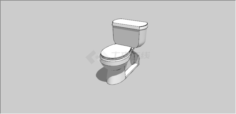 现代简约卫生间卫浴马桶su模型-图一
