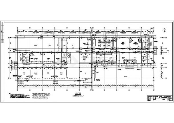 某地区大学实验楼建筑框架结构图（全套）-图二