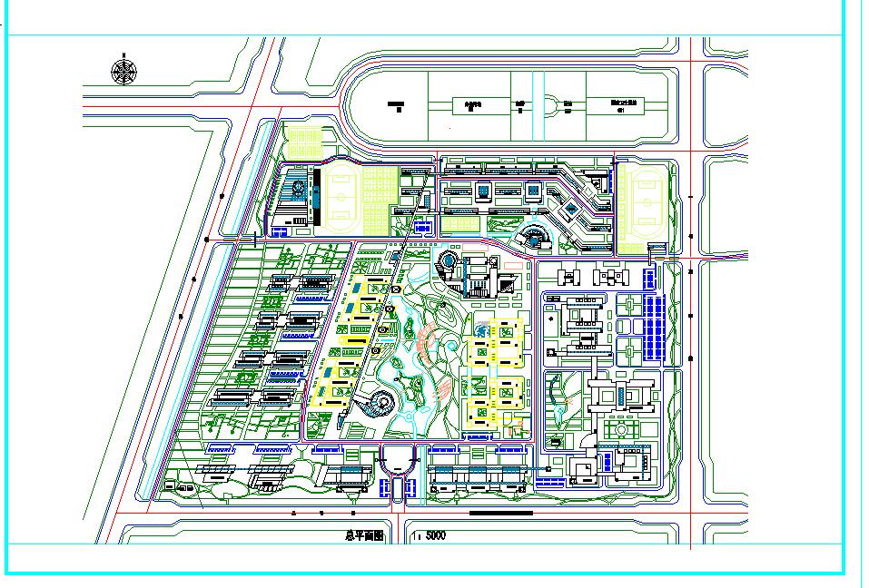 某地区大学建筑设计规划投标方案图