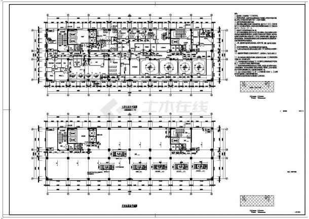 某市级甲等医院综合楼建筑设计图（框架结构）-图二