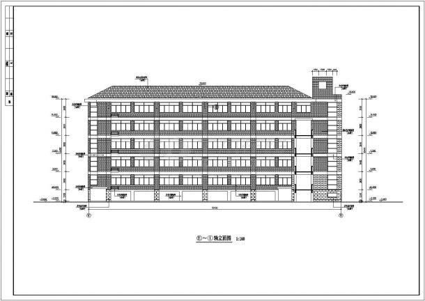 某地区中学教学楼建筑设计图（共12张）-图二