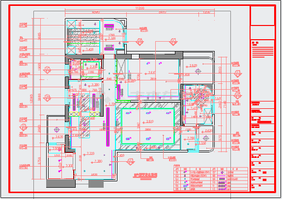 某地温馨三居室中型住宅室内设计施工图-图二