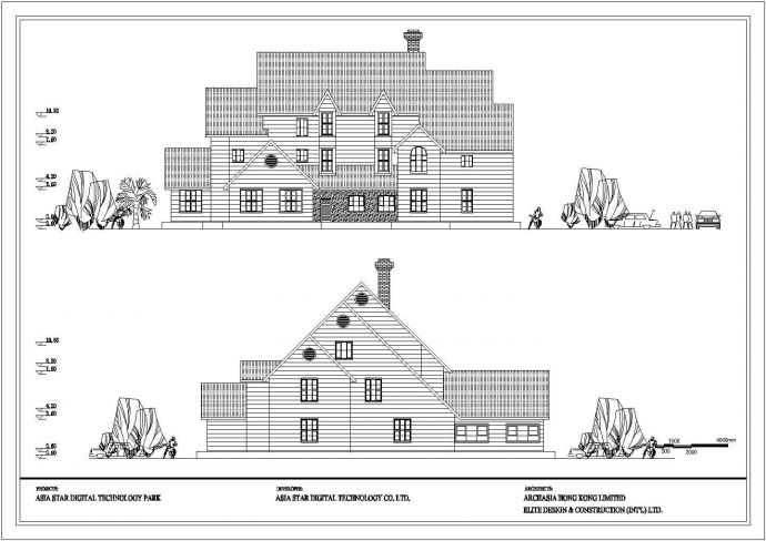 某三层别墅建筑设计施工图（29mx30m）_图1