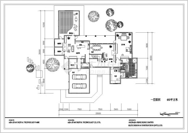 某三层别墅建筑设计施工图（29mx30m）-图二