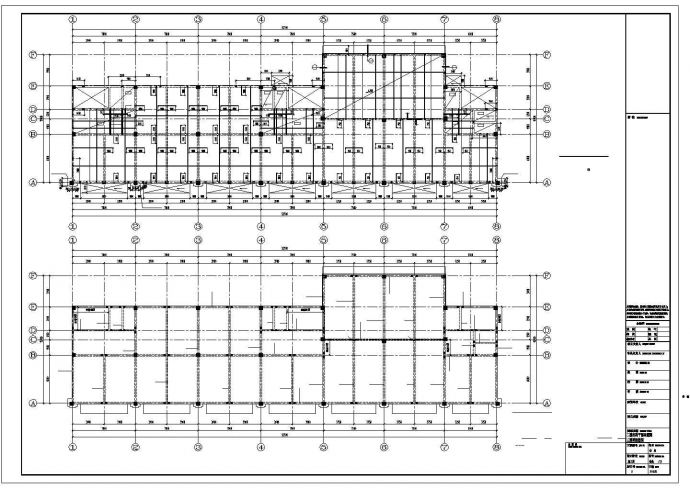 某地上三层框架结构商业房结构施工图纸_图1