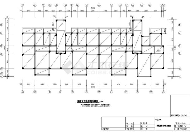 六层框架结构安置楼房结构施工图（含阁楼地下储藏室）-图一