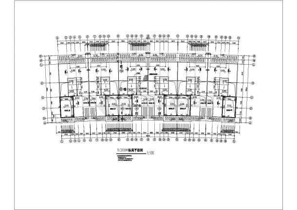 某三层联排别墅建筑设计施工图（49mx19m）-图二
