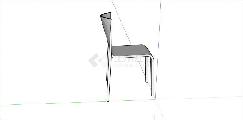 居家单人座椅设计su模型-图二