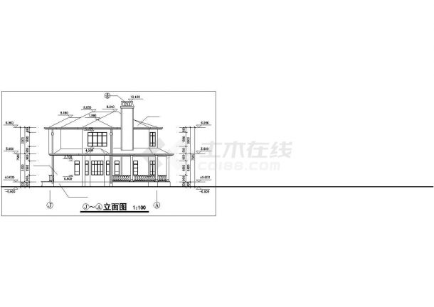 农村自建房多层小别墅建筑平立剖设计图-图二