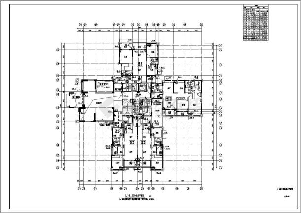 多栋高层住宅楼给排水消防施工图设计-图二