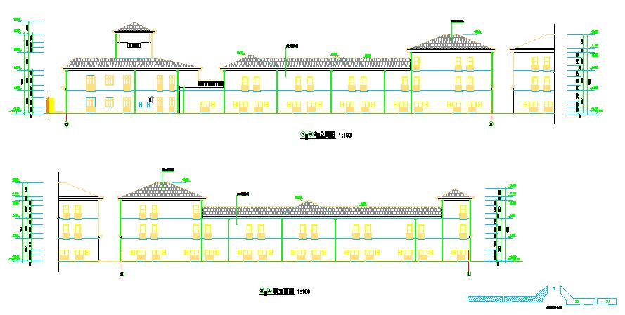 某地区商住楼建筑框架结构图（全套）